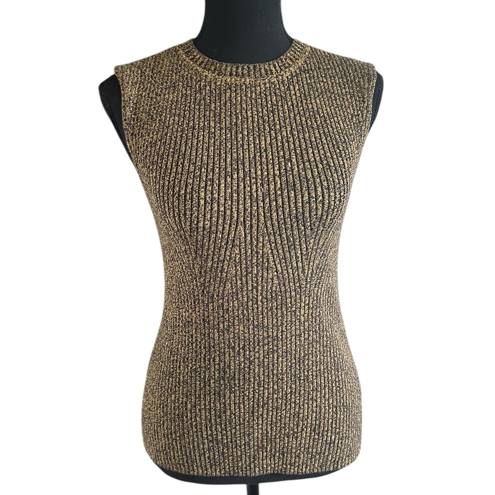 COS Gold Ribbed Tank Top